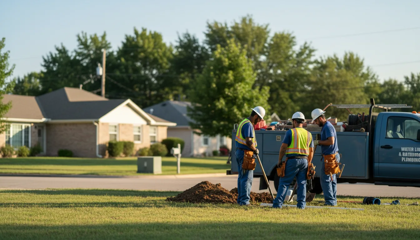 Residential water line and bathroom plumbing service in Thompson, UT
